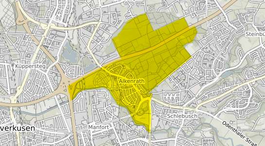 Immobilienpreisekarte Leverkusen Alkenrath