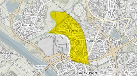 Immobilienpreisekarte Leverkusen Bürrig