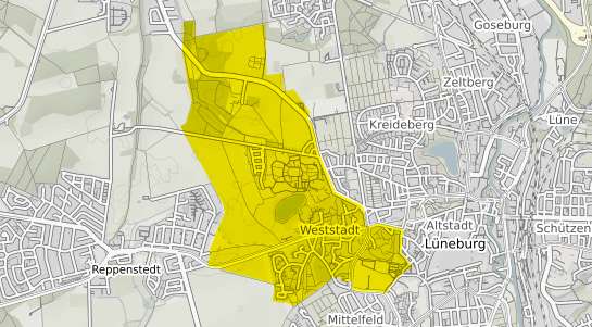 Immobilienpreisekarte L&uuml;neburg Weststadt