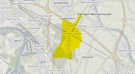 Immobilienpreisekarte Mannheim Friedrichsfeld