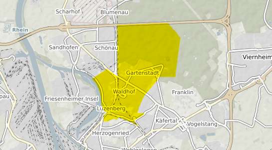 Immobilienpreisekarte Mannheim Waldhof