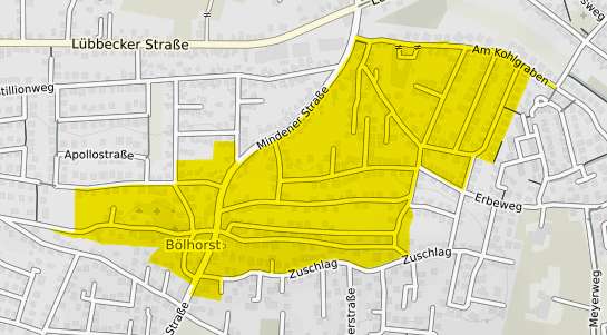 Immobilienpreisekarte Minden B&ouml;lhorst