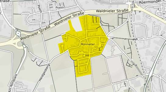 Immobilienpreisekarte M&ouml;nchengladbach R&ouml;nneter