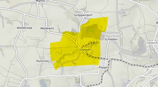 Immobilienpreisekarte M&uuml;geln Glossen