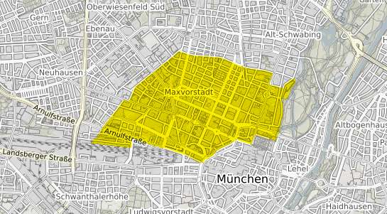 Immobilienpreisekarte München Maxvorstadt