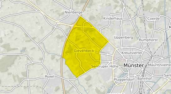Immobilienpreisekarte M&uuml;nster Gievenbeck
