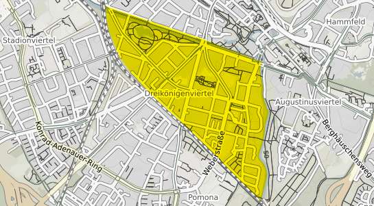 Immobilienpreisekarte Neuss Dreik&ouml;nigenviertel
