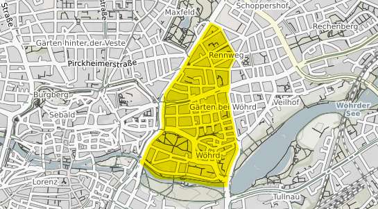 Immobilienpreisekarte N&uuml;rnberg W&ouml;hrd