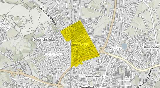 Immobilienpreisekarte Oldenburg B&uuml;rgerfelde