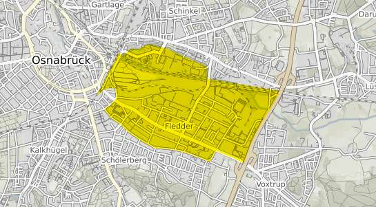 Immobilienpreisekarte Osnabr&uuml;ck Fledder