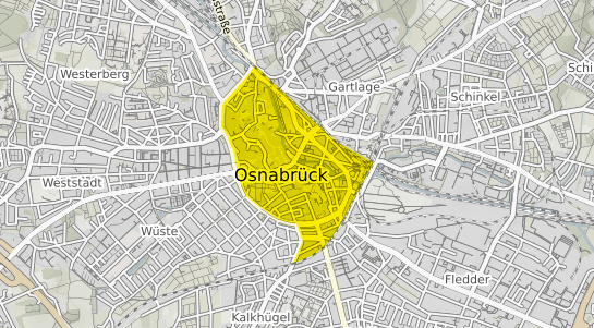 Immobilienpreisekarte Osnabrück Innenstadt