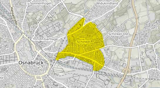 Immobilienpreisekarte Osnabr&uuml;ck Schinkel