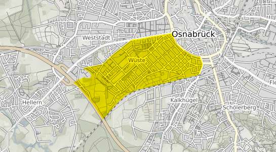 Immobilienpreisekarte Osnabr&uuml;ck W&uuml;ste