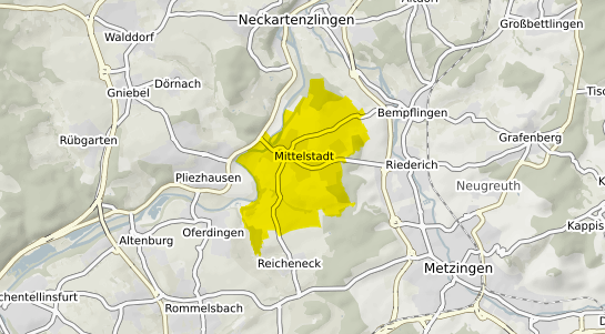Immobilienpreisekarte Reutlingen Mittelstadt