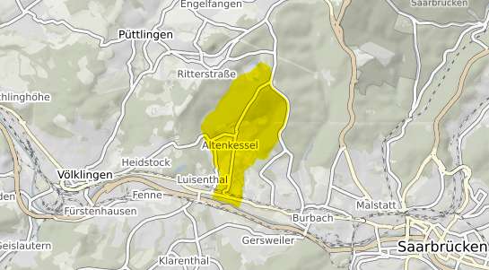 Immobilienpreisekarte Saarbr&uuml;cken Altenkessel