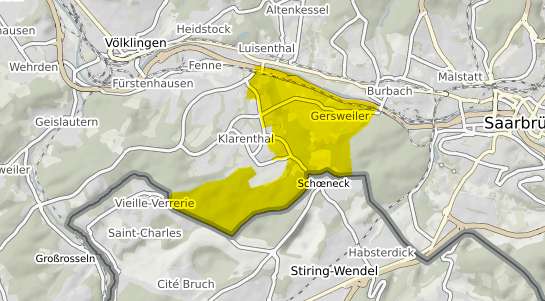 Immobilienpreisekarte Saarbrücken Gersweiler