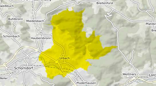 Immobilienpreisekarte Schorndorf Urbach