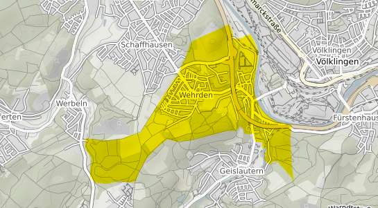 Immobilienpreisekarte V&ouml;lklingen Wehrden