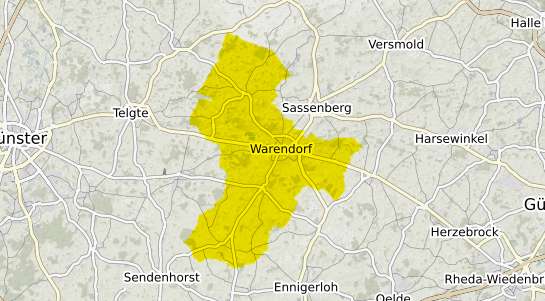 Immobilienpreisekarte Warendorf Warendorf