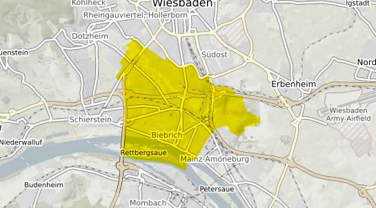 Immobilienpreisekarte Wiesbaden Biebrich