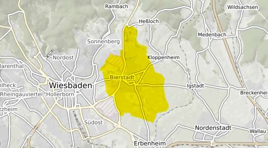 Immobilienpreisekarte Wiesbaden Bierstadt