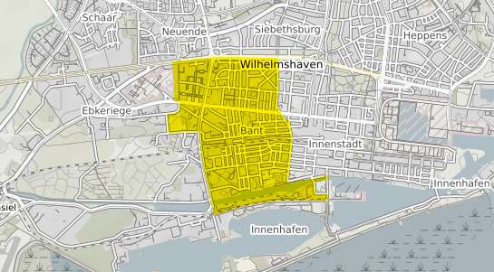 Immobilienpreisekarte Wilhelmshaven Bant