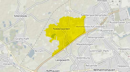 Immobilienpreisekarte Wilhelmshaven Fedderwarden