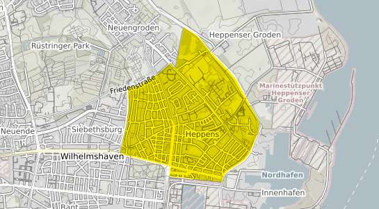 Immobilienpreisekarte Wilhelmshaven Heppens