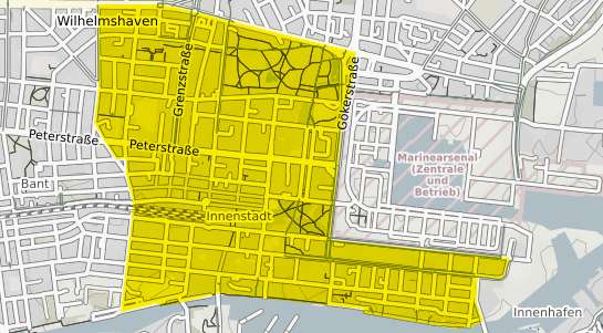 Immobilienpreisekarte Wilhelmshaven Innenstadt