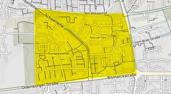Immobilienpreisekarte Wilhelmshaven Neuende
