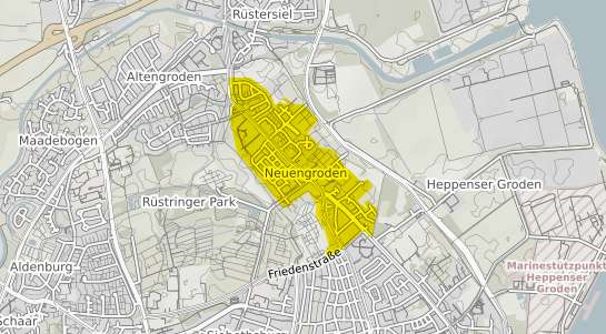 Immobilienpreisekarte Wilhelmshaven Neuengroden