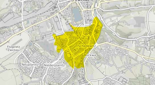 Immobilienpreisekarte Zwickau Schedewitz