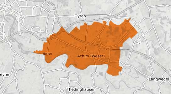 Mietspiegelkarte Achim b. Bremen