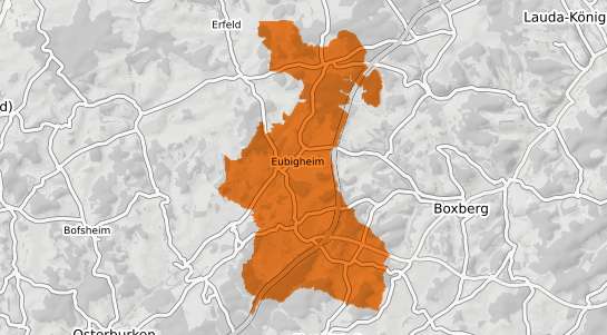 Mietspiegelkarte Ahorn Baden