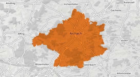 Mietspiegelkarte Aichach a.d. Paar