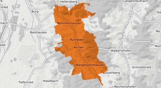 Mietspiegelkarte Aichen Schwaben