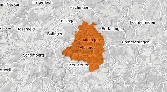 Mietspiegelkarte Albstadt Wuerttemberg