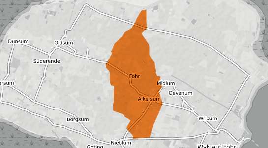 Mietspiegelkarte Alkersum