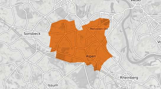 Mietspiegelkarte Alpen