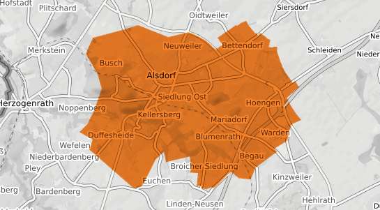 Mietspiegelkarte Alsdorf Sieg
