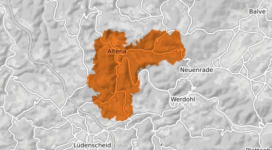 Mietspiegelkarte Altena Westfalen