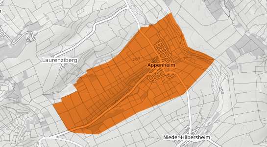 Mietspiegelkarte Appenheim Rheinhessen
