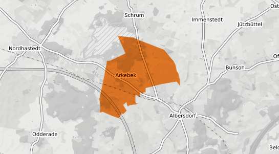 Mietspiegelkarte Arkebek