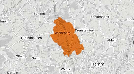 Mietspiegelkarte Ascheberg Westfalen