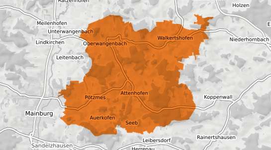 Mietspiegelkarte Attenhofen i.d. Hallertau