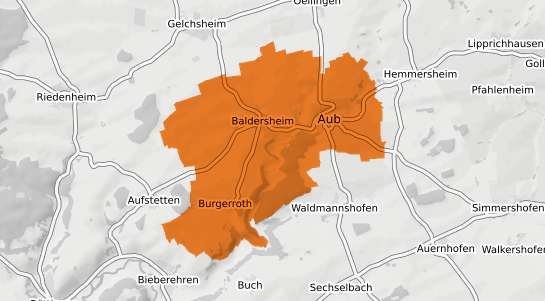 Mietspiegelkarte Aub Unterfranken