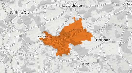 Mietspiegelkarte Aurach Mittelfranken