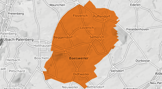 Mietspiegelkarte Baesweiler