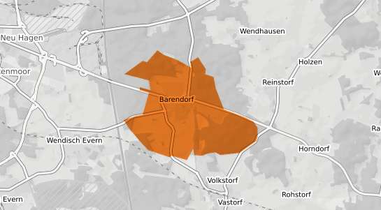 Mietspiegelkarte Barendorf b. Grevesmuehlen