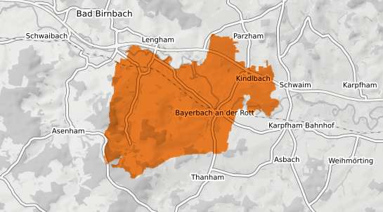Mietspiegelkarte Bayerbach Rott